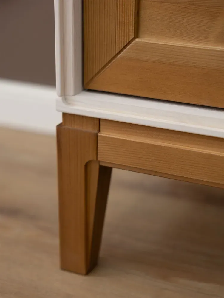 Шкаф буфет для посуды 21 Гранада белый воск/антик 24