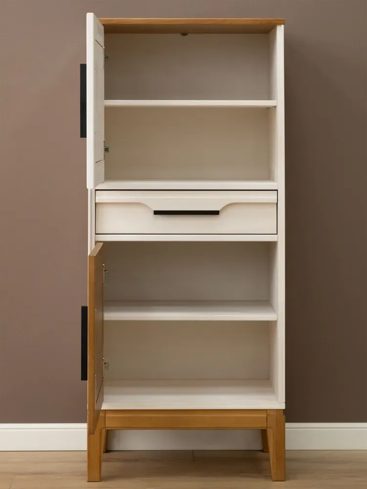 Шкаф буфет для посуды 21 Гранада белый воск/антик 24