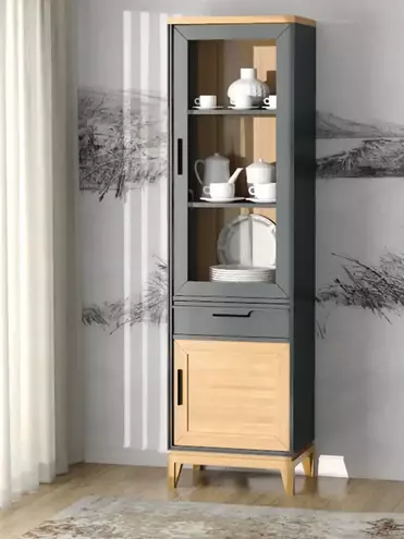 Шкаф для посуды 111 Гранада серый 7016/антик 24