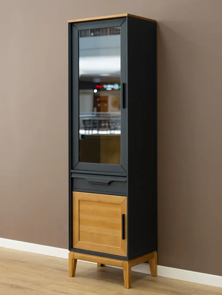 Шкаф для посуды 111 Гранада серый 7016/антик 24