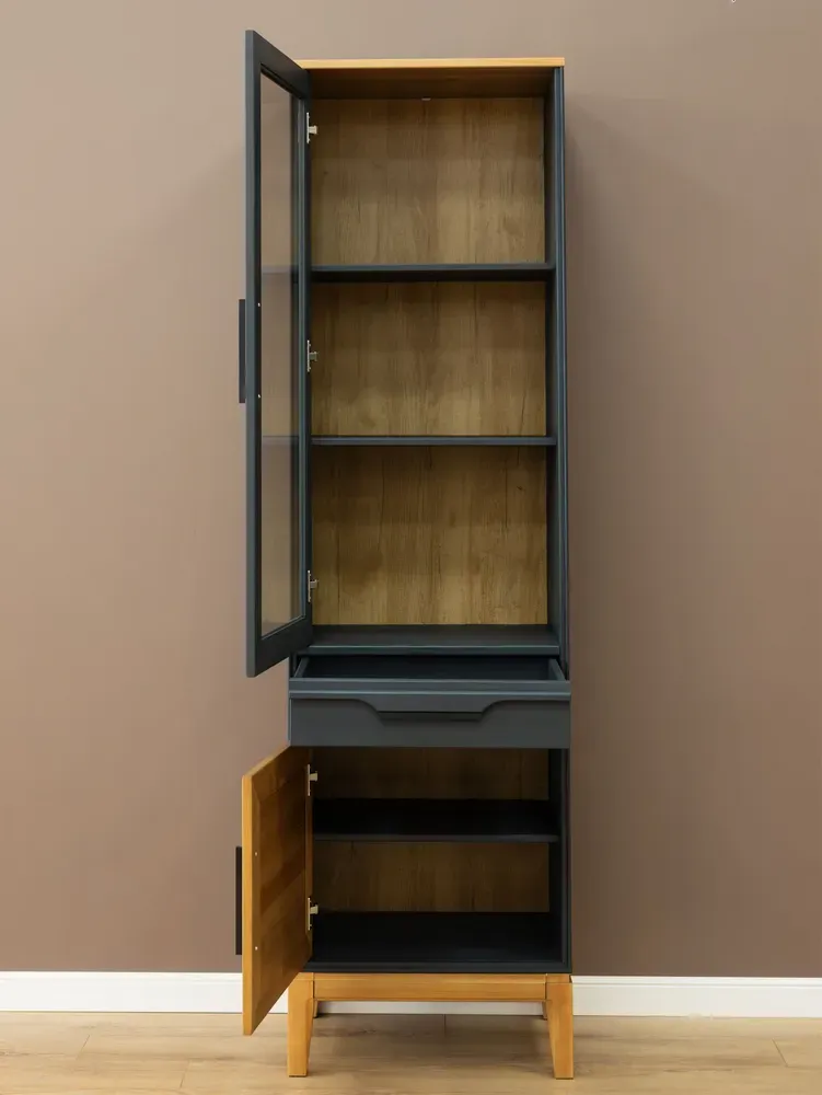 Шкаф для посуды 111 Гранада серый 7016/антик 24