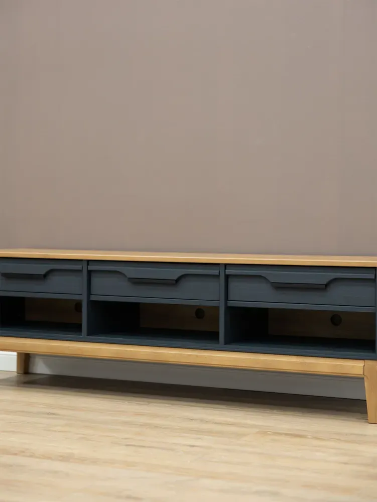 Тумба ТВ с ящиками 03 Гранада серый 7016/антик 24