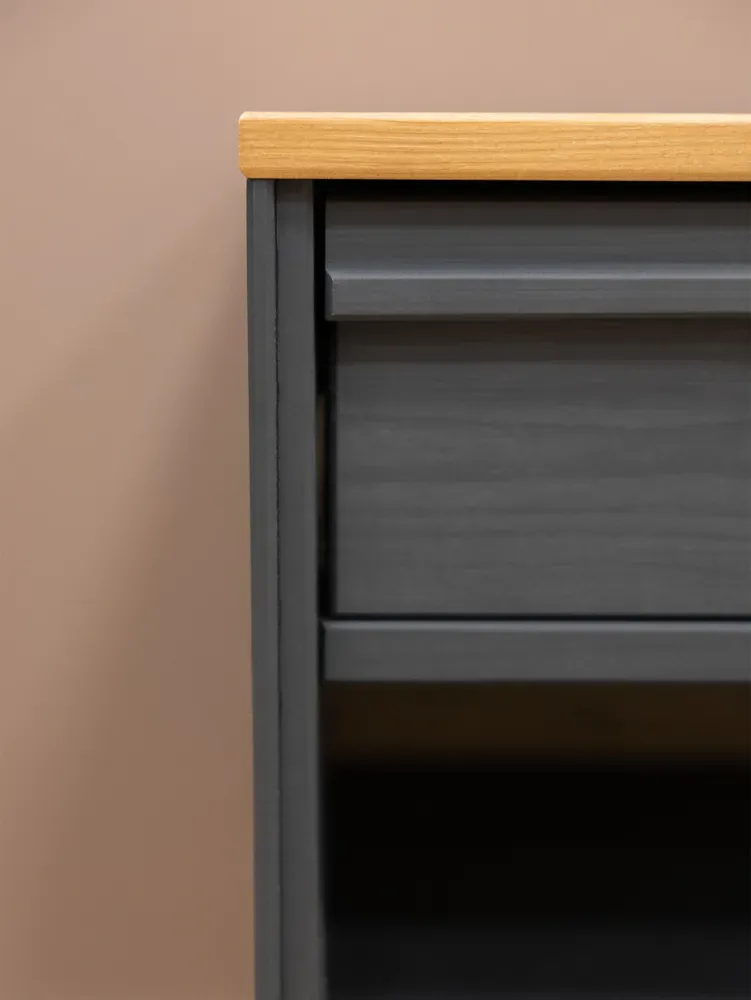 Тумба ТВ с ящиками 03 Гранада серый 7016/антик 24