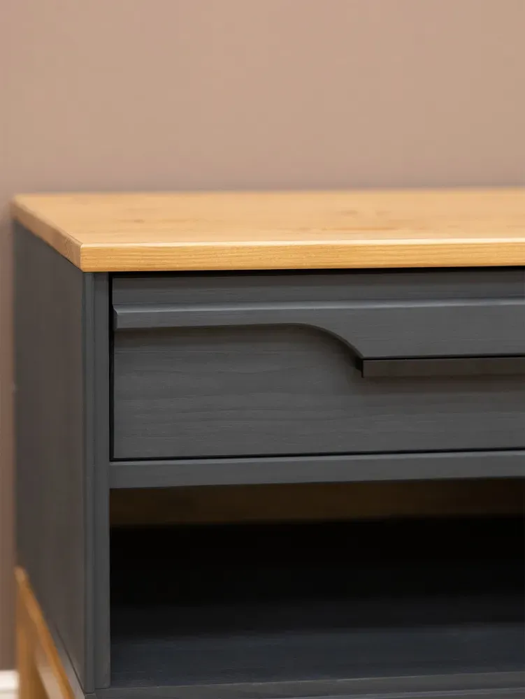 Тумба ТВ с ящиками 03 Гранада серый 7016/антик 24