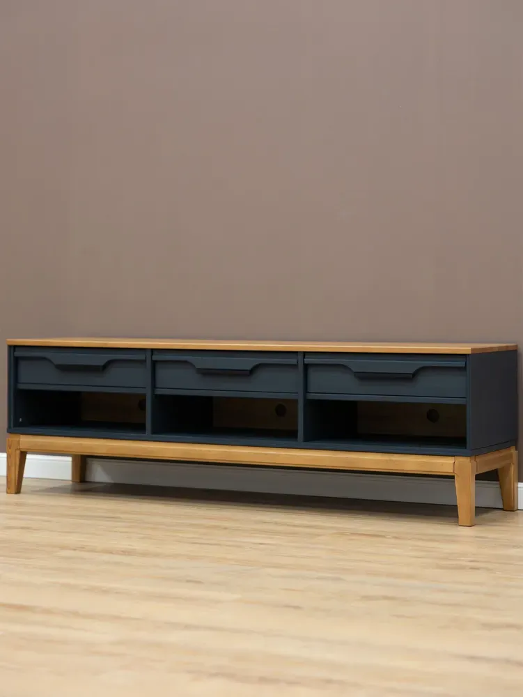 Тумба ТВ с ящиками 03 Гранада серый 7016/антик 24