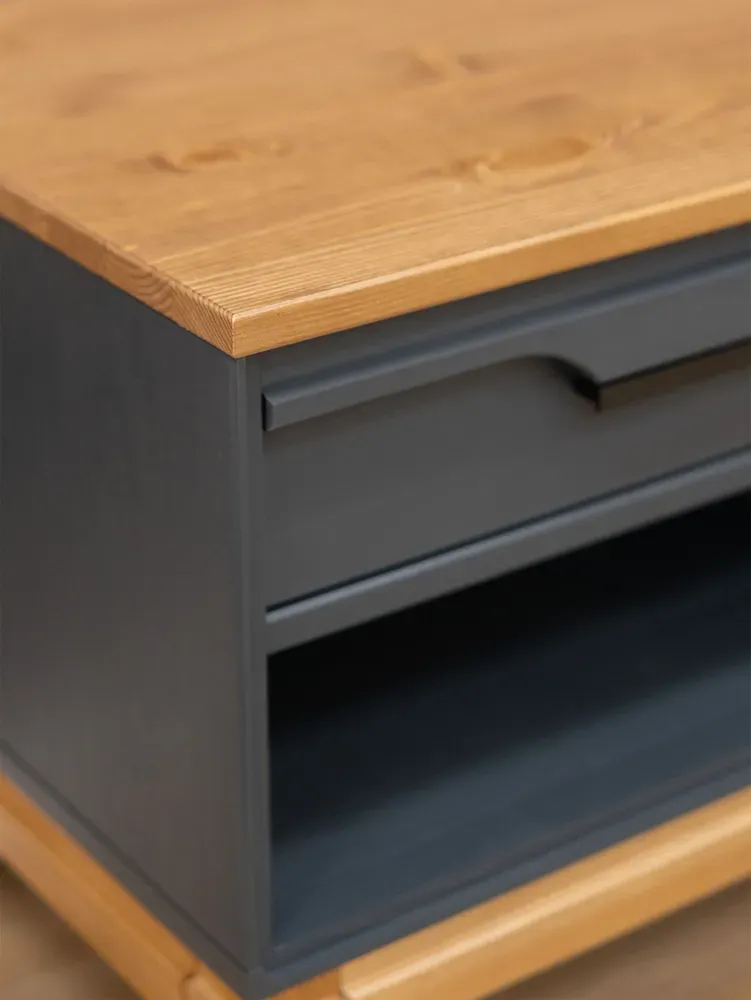 Тумба ТВ с ящиками 03 Гранада серый 7016/антик 24