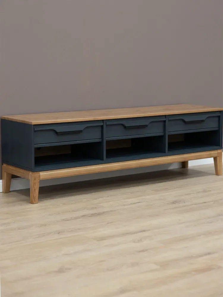 Тумба ТВ с ящиками 03 Гранада серый 7016/антик 24