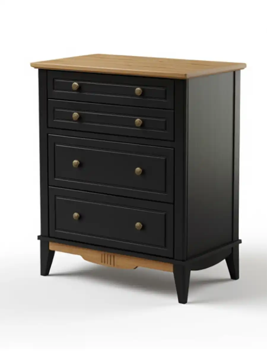 Комод 022 Пенни блэк/антик 24 (NN новые направляющие)