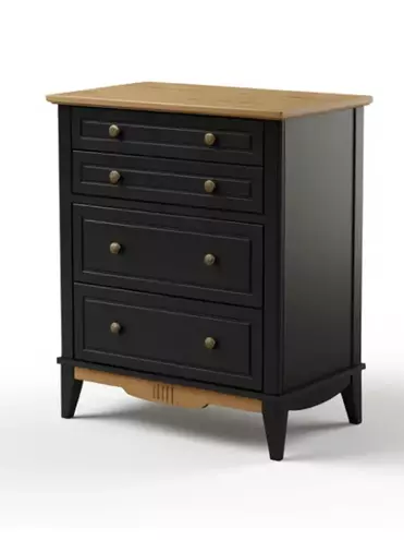 Комод 022 Пенни блэк/антик 24 (NN новые направляющие)