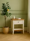 Тумба прикроватная Пенни белый воск/антик 24 (NN новые направляющие)