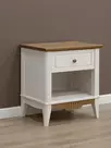 Тумба прикроватная Пенни белый воск/антик 24 (NN новые направляющие)