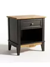 Тумба прикроватная Пенни блэк/антик 24 (NN новые направляющие)