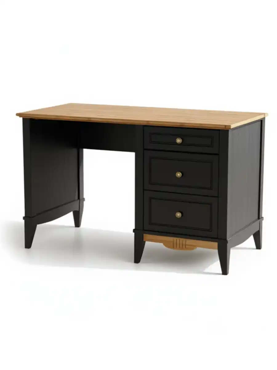 Стол письменный 120 Пенни блэк/антик 24 (NN новые направляющие)