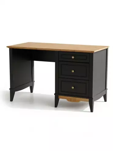 Стол письменный 120 Пенни блэк/антик 24 (NN новые направляющие)