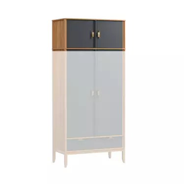 Антресоль 2х дверного шкафа Бридж браун/серый 7012