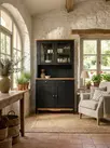 Буфет из массива сосны Пенни блэк/антик 24