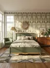 Кровать 160х200 Пенни изумруд/антик 24