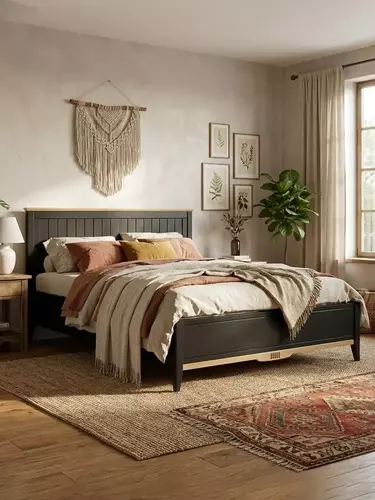 Кровать  Пенни   1600х2000  блэк/антик 24  