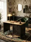 Стол письменный 120 Пенни блэк/антик 24 (NN новые направляющие)