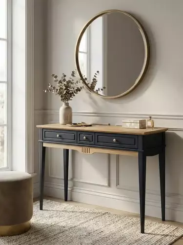 Стол туалетный черный Пенни блэк/антик 24