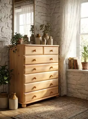 Комод массив сосны с 7 ящиками Вокко 82-07