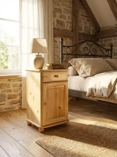 Комод с ящиком и дверкой из сосны Вокко 44-02