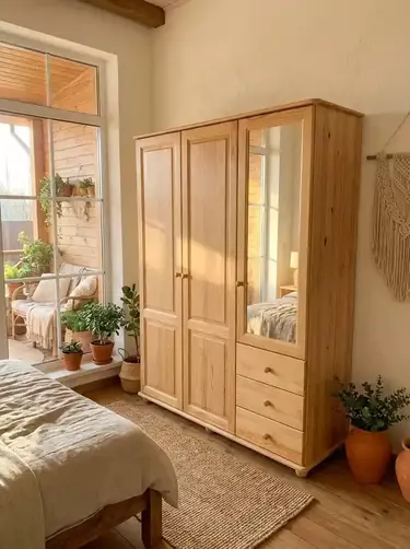 Шкаф с зеркалом из массива ШМЦ-103