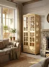 Книжный шкаф Норд 133 со стеклянными дверцами с ящиками