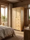 Шкаф с 4 ящиками массив сосны Норд 124