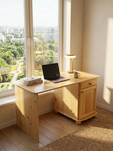 Стол письменный с ящиком сосна Вокко-1100 арт. 211