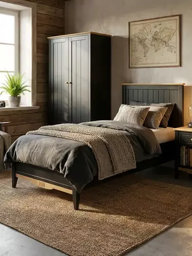 Кровать  Пенни   900х2000  блэк/антик 24  