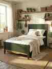 Кровать 90х200 Пенни грин 6020/антик 24
