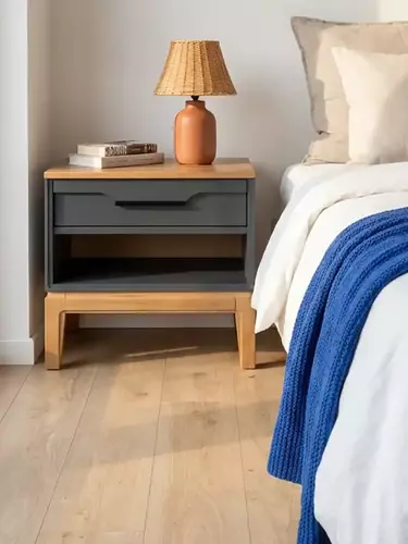 Тумба прикроватная 01 Гранада серый 7016/антик 24