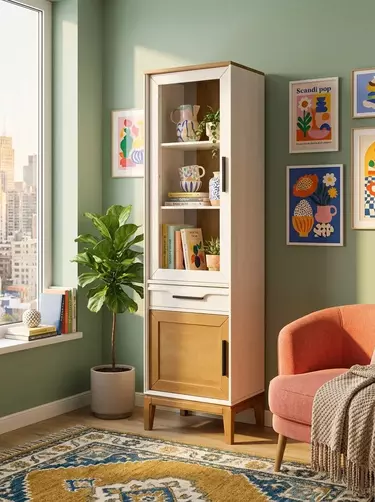 Шкаф с одним ящиком для посуды 111 Гранада белый воск/антик 24