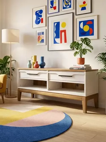 Тумба ТВ 02 Гранада белый воск/антик 24