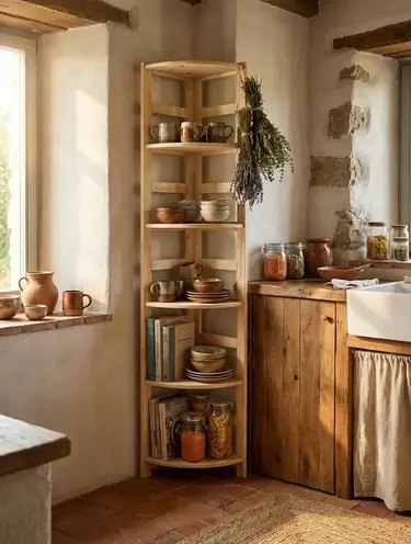 Деревянный стеллаж Весури 6 полок из сосны