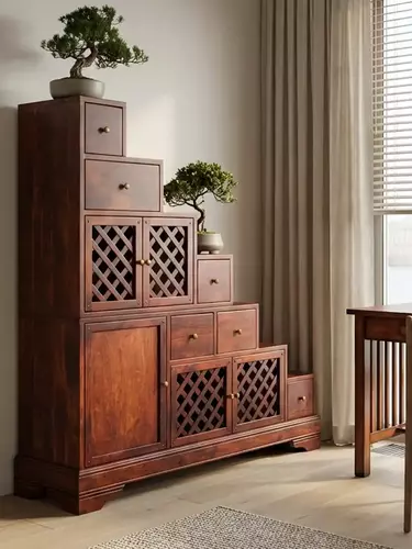 Тумба с 6 ящиками дуб Луи Филипп ОВ 03 решетка