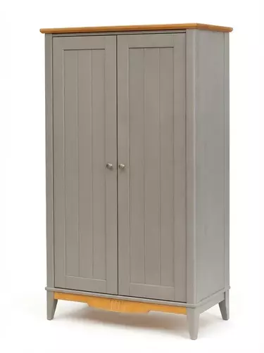 Шкаф для посуды 11 Пенни серый 7046/антик 24 глухие фасады