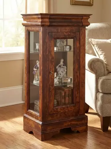   Комод деревянный Луи Филипп ОВ 04 (стекло)  