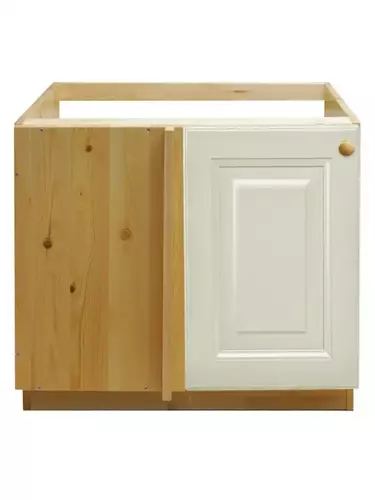 Тумба с 1 дверкой Весури угловая. арт. 386 слоновая кость