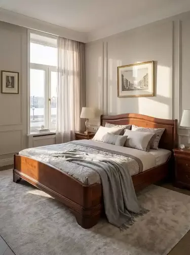 Кровать массив ольхи Луи Филипп ОВ 03 2000х2200