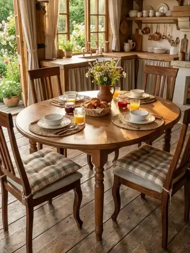 Стол деревянный кухонный Луи Филипп обеденный ОВ 01 раскладной