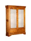  Шкаф массив дуба  Луи Филипп с витриной ОВ 02