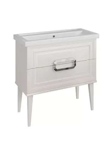 Тумба Летиция 80 напольная под раковину Фостер 80, ручки "Хром"
