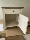 Тумба прикроватная Бейли белый воск/антрацит