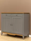 Комод буфета Пенни (Тумба буфета 22) серый 7046/антик 24 (NN новые направляющие)