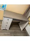 Стол Бейли письменный с 4-я ящиками белый воск/антрацит