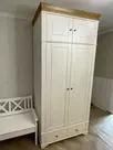 Шкаф 2х дверный Бейли белый воск/антик