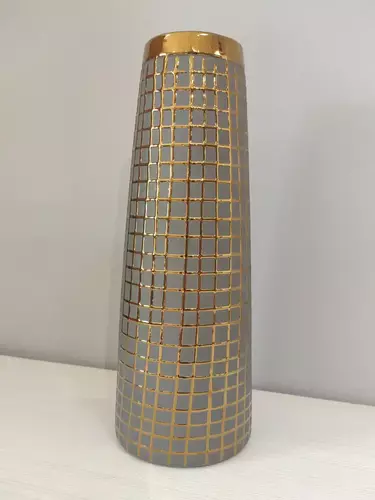 Ваза керамическая с золотым декором (выставочный образец)