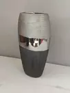 Ваза керамическая Гарда Декор черно-серебристая малая (выставочный образец)